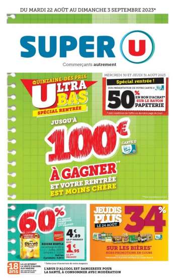 Catalogue SUPER U - 22/08/2023 - 03/09/2023.