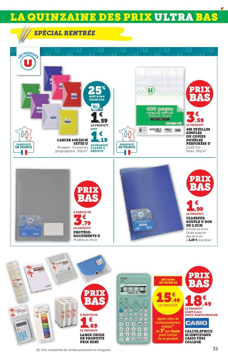 Catalogue SUPER U - 22/08/2023 - 03/09/2023. Page 33