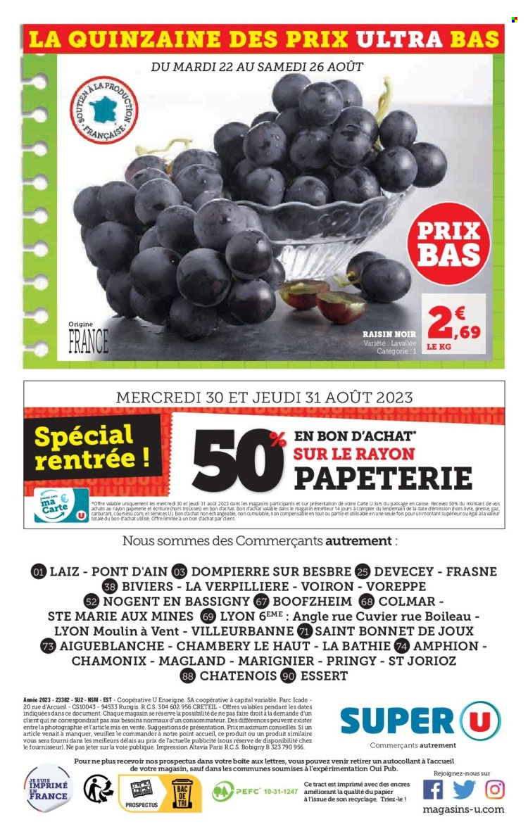 Catalogue SUPER U - 22/08/2023 - 03/09/2023. Page 36