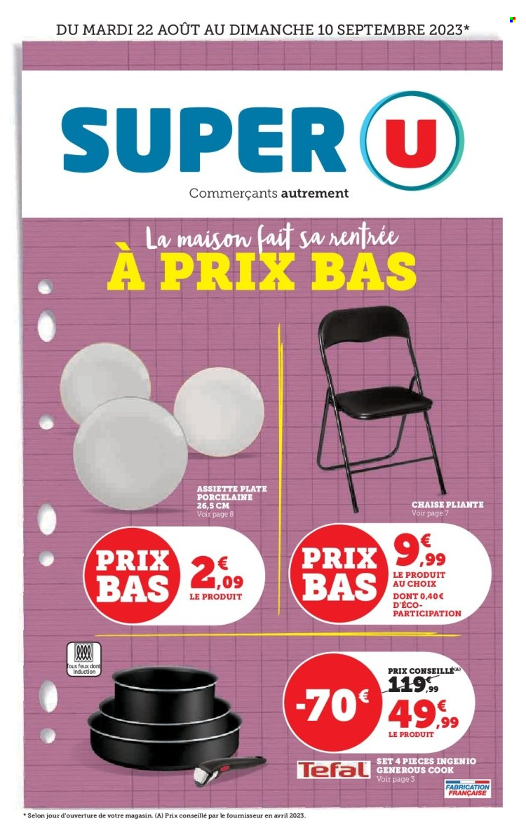 Catalogue SUPER U - 22/08/2023 - 10/09/2023. Page 1