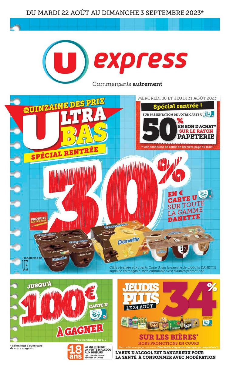 Catalogue U express - 22/08/2023 - 03/09/2023. Page 1