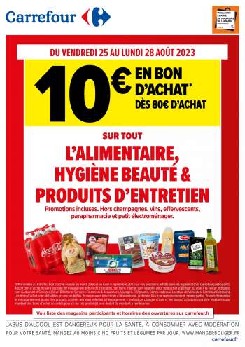 Catalogue Carrefour Hypermarchés - 25/08/2023 - 28/08/2023.