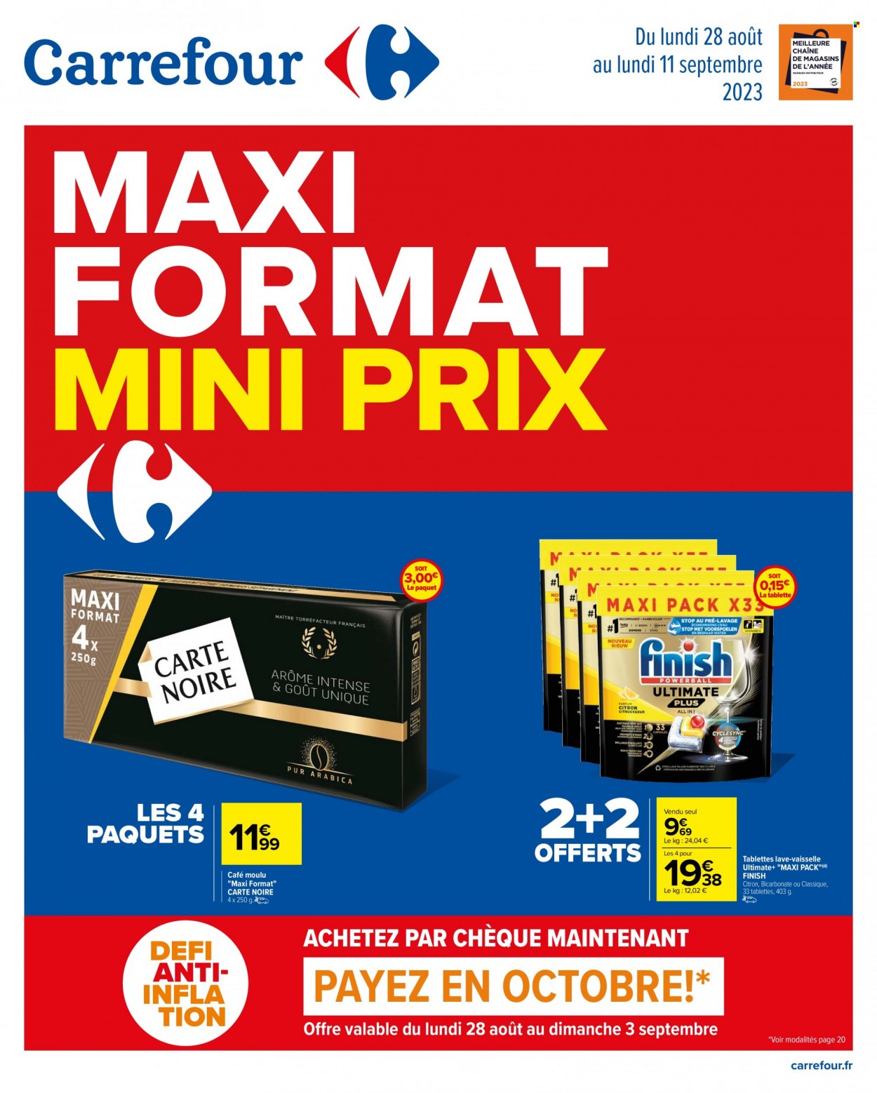 Catalogue Carrefour Hypermarchés - 28/08/2023 - 11/09/2023. Page 1