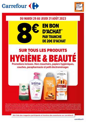 Catalogue Carrefour Hypermarchés - 29/08/2023 - 03/09/2023.