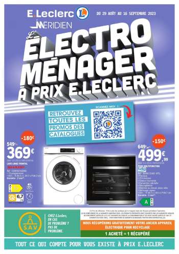Catalogue E.Leclerc - 29/08/2023 - 16/09/2023.