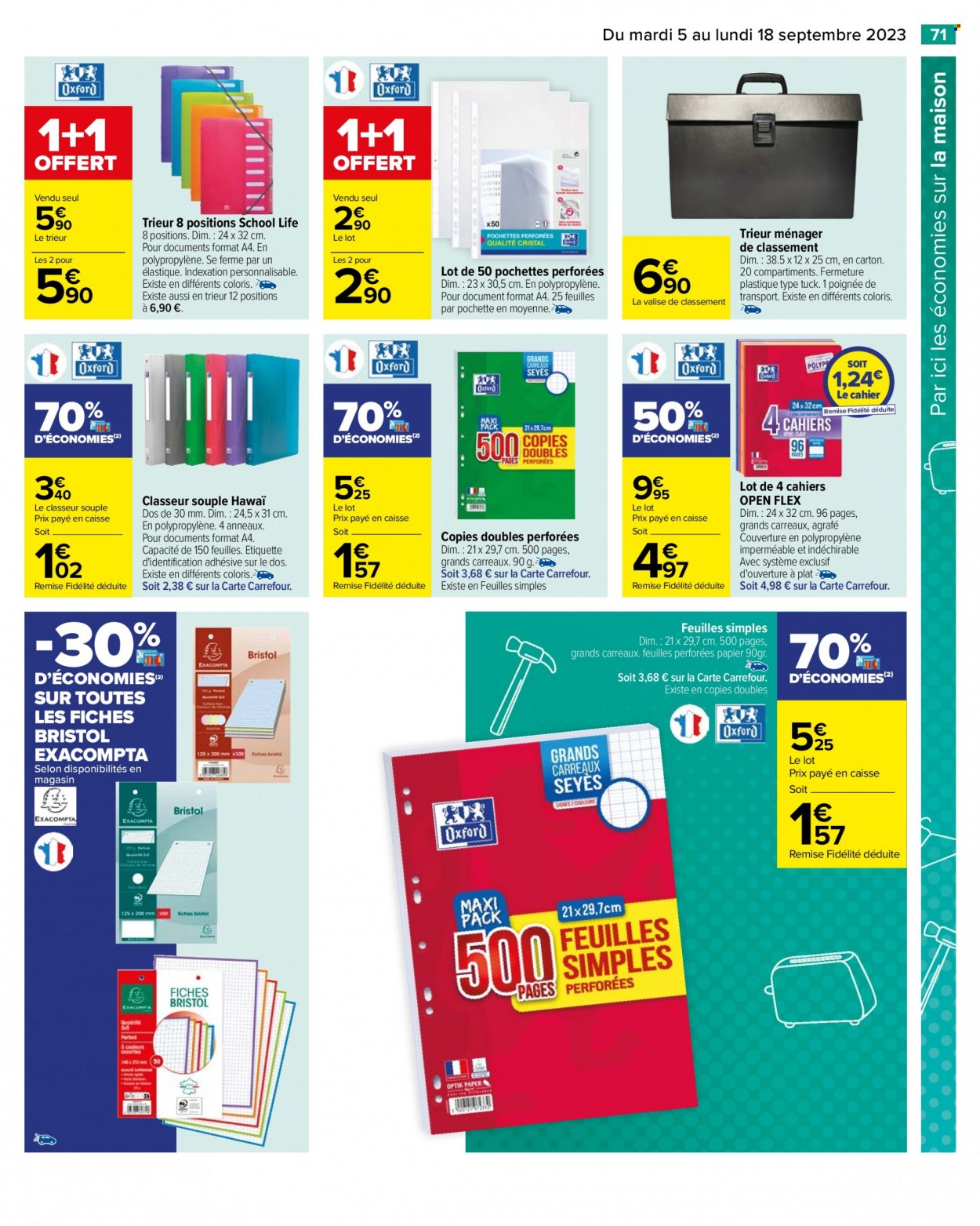 Catalogue Carrefour Hypermarchés - 05/09/2023 - 18/09/2023. Page 73