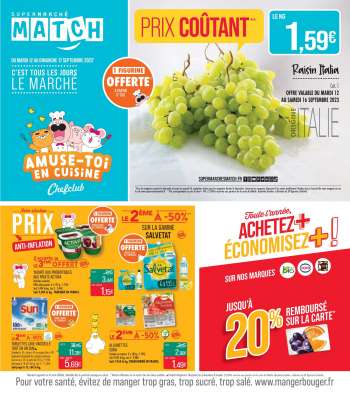 Catalogue Supermarché Match - 12/09/2023 - 17/09/2023.
