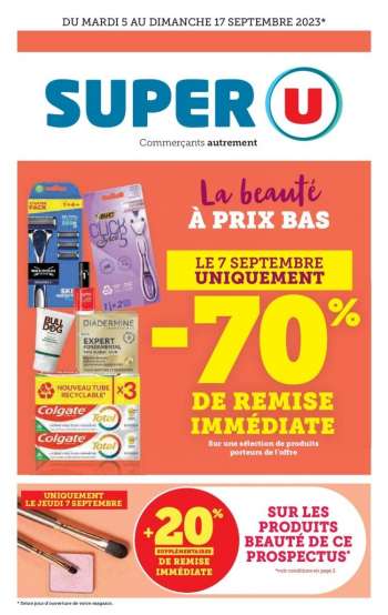 Catalogue SUPER U - 05/09/2023 - 17/09/2023.