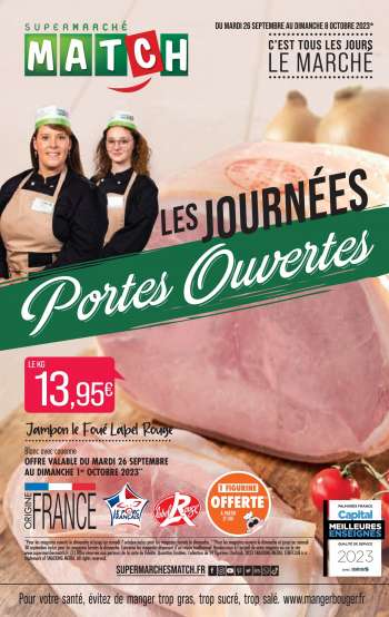 Catalogue Supermarché Match - 26/09/2023 - 08/10/2023.