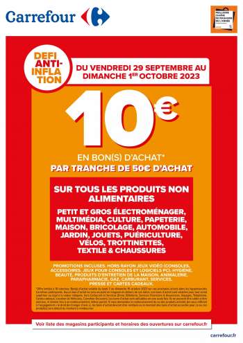 Catalogue Carrefour Hypermarchés - 26/09/2023 - 01/10/2023.