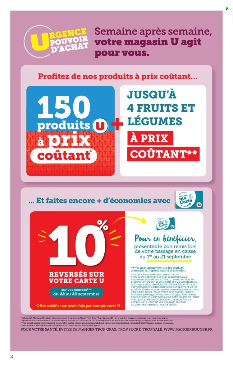Catalogue SUPER U - 19/09/2023 - 01/10/2023. Page 2