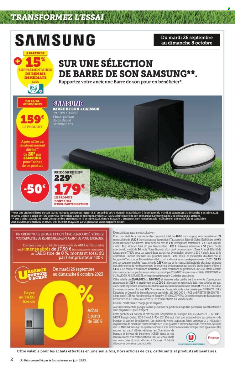 Catalogue SUPER U - 26/09/2023 - 08/10/2023. Page 2
