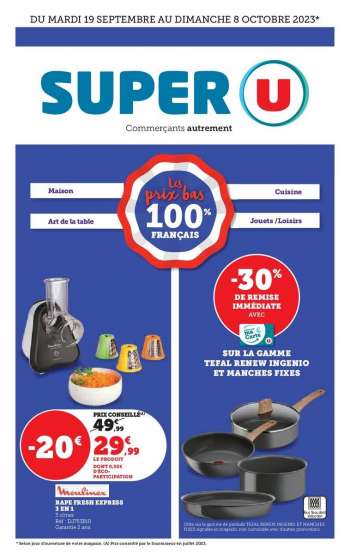Catalogue SUPER U - 19/09/2023 - 08/10/2023.
