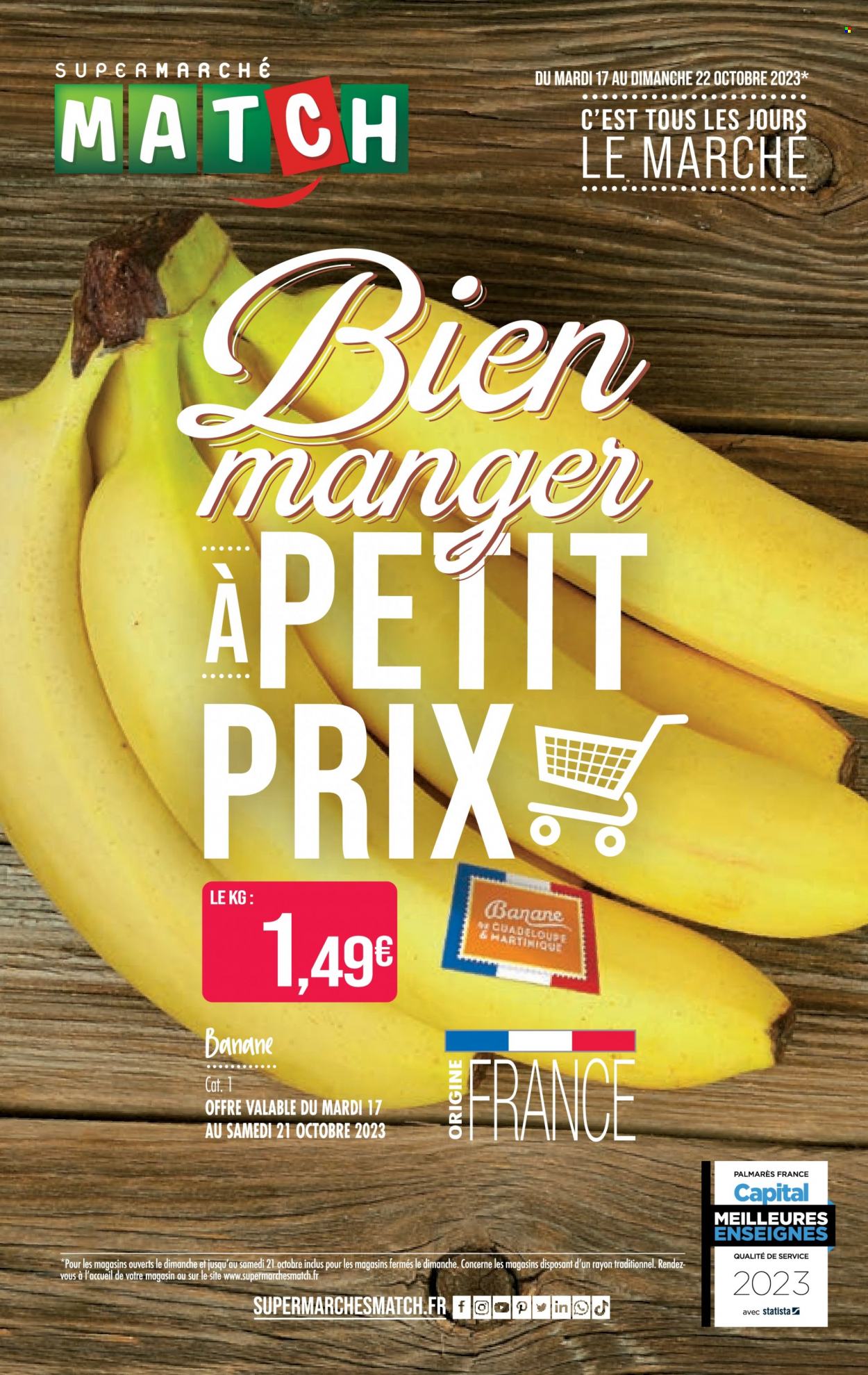 Catalogue Supermarché Match - 17/10/2023 - 22/10/2023. Page 1