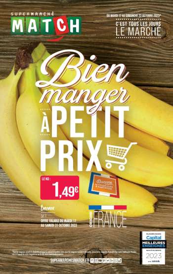 Catalogue Supermarché Match - 17/10/2023 - 22/10/2023.