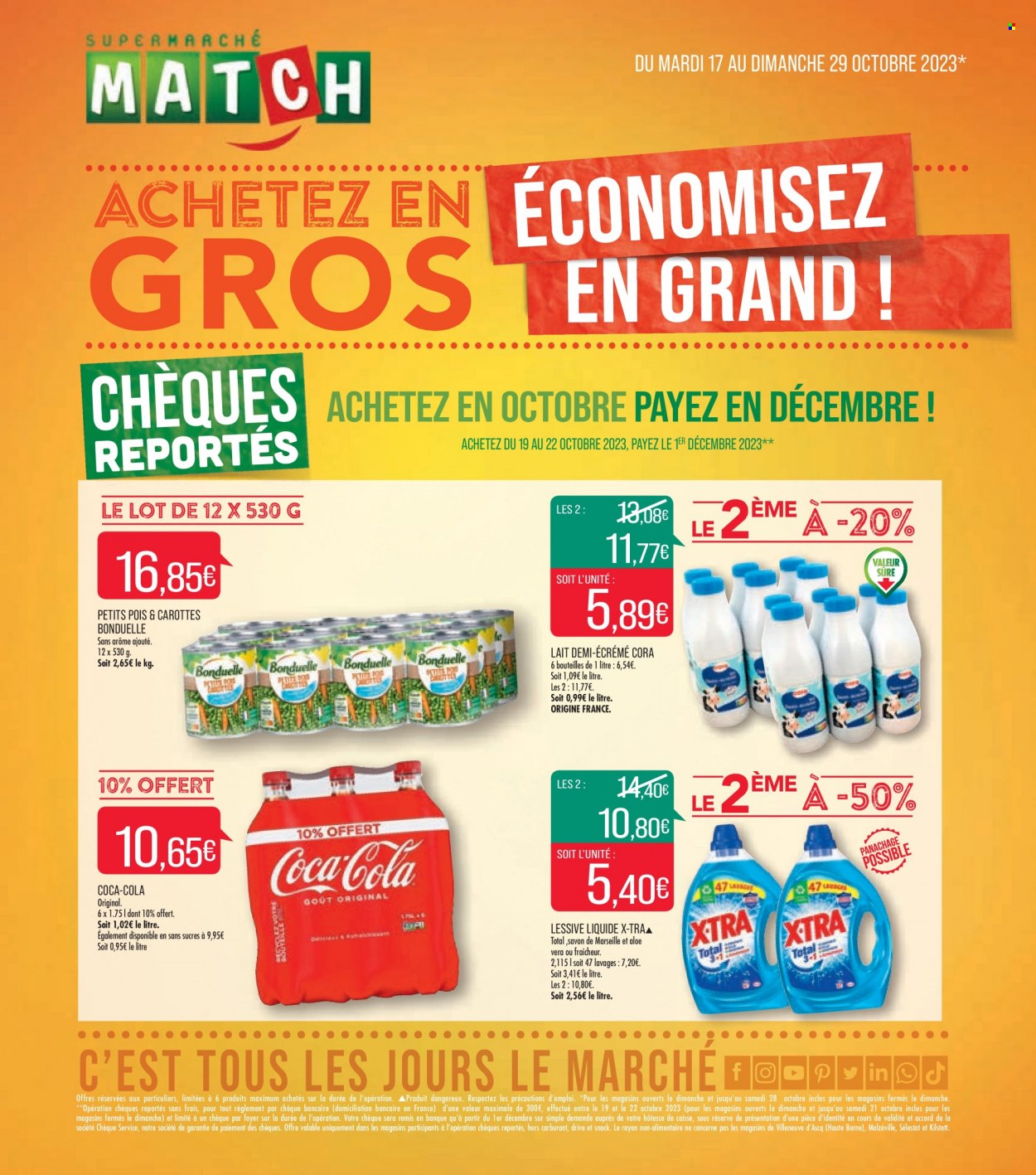 Catalogue Supermarché Match - 17/10/2023 - 29/10/2023. Page 1