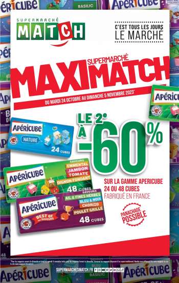 Catalogue Supermarché Match - 24/10/2023 - 05/11/2023.