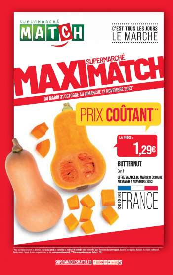 Catalogue Supermarché Match - 31/10/2023 - 12/11/2023.