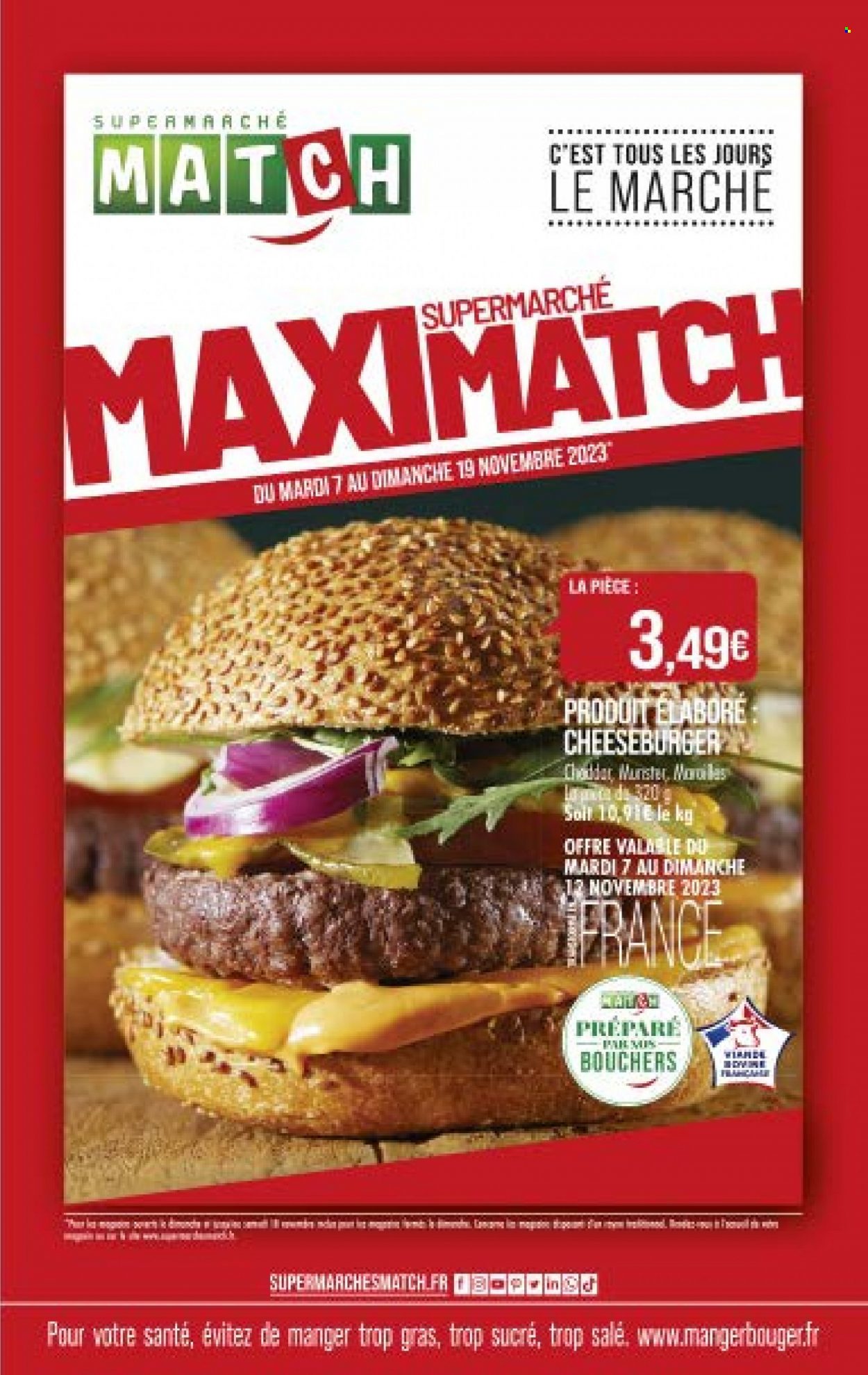 Catalogue Supermarché Match - 07/11/2023 - 19/11/2023. Page 1