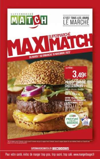 Catalogue Supermarché Match - 07/11/2023 - 19/11/2023.