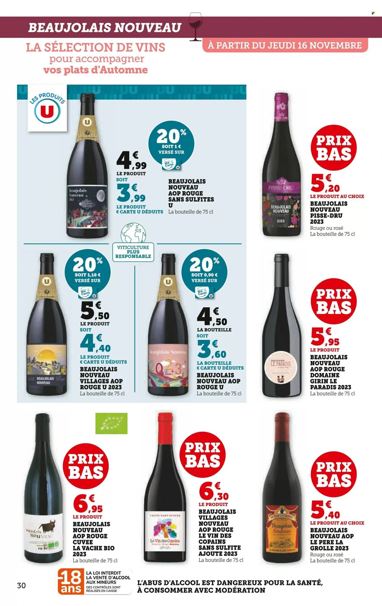 Catalogue SUPER U - 07/11/2023 - 19/11/2023. Page 30