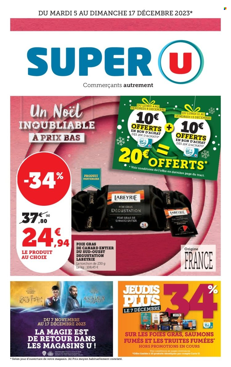 Catalogue SUPER U - 05/12/2023 - 17/12/2023. Page 1