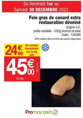 Catalogue Promocash - 01/12/2023 - 30/12/2023.