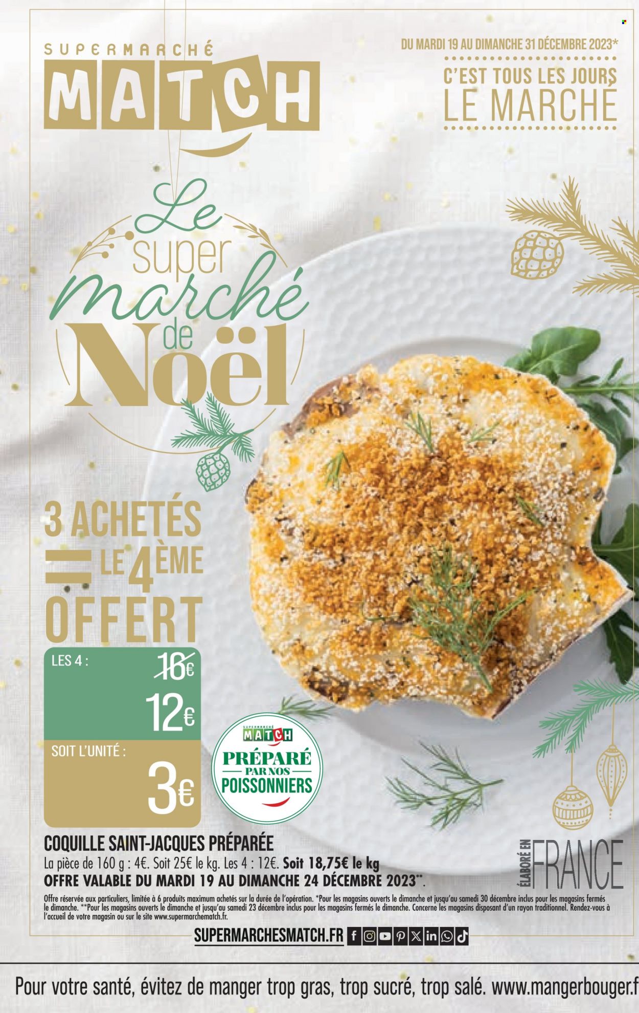 Catalogue Supermarché Match - 19/12/2023 - 31/12/2023. Page 1