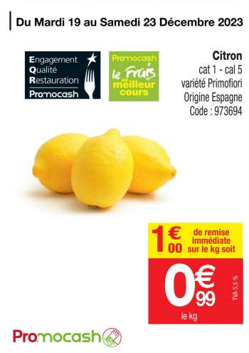 Catalogue Promocash - 19/12/2023 - 23/12/2023.