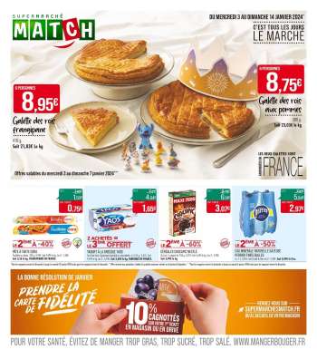Catalogue Supermarché Match - 03/01/2024 - 14/01/2024.