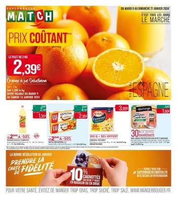 Catalogue Supermarché Match - 09/01/2024 - 21/01/2024.