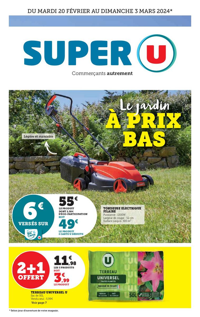 Catalogue SUPER U - 20/02/2024 - 03/03/2024. Page 1