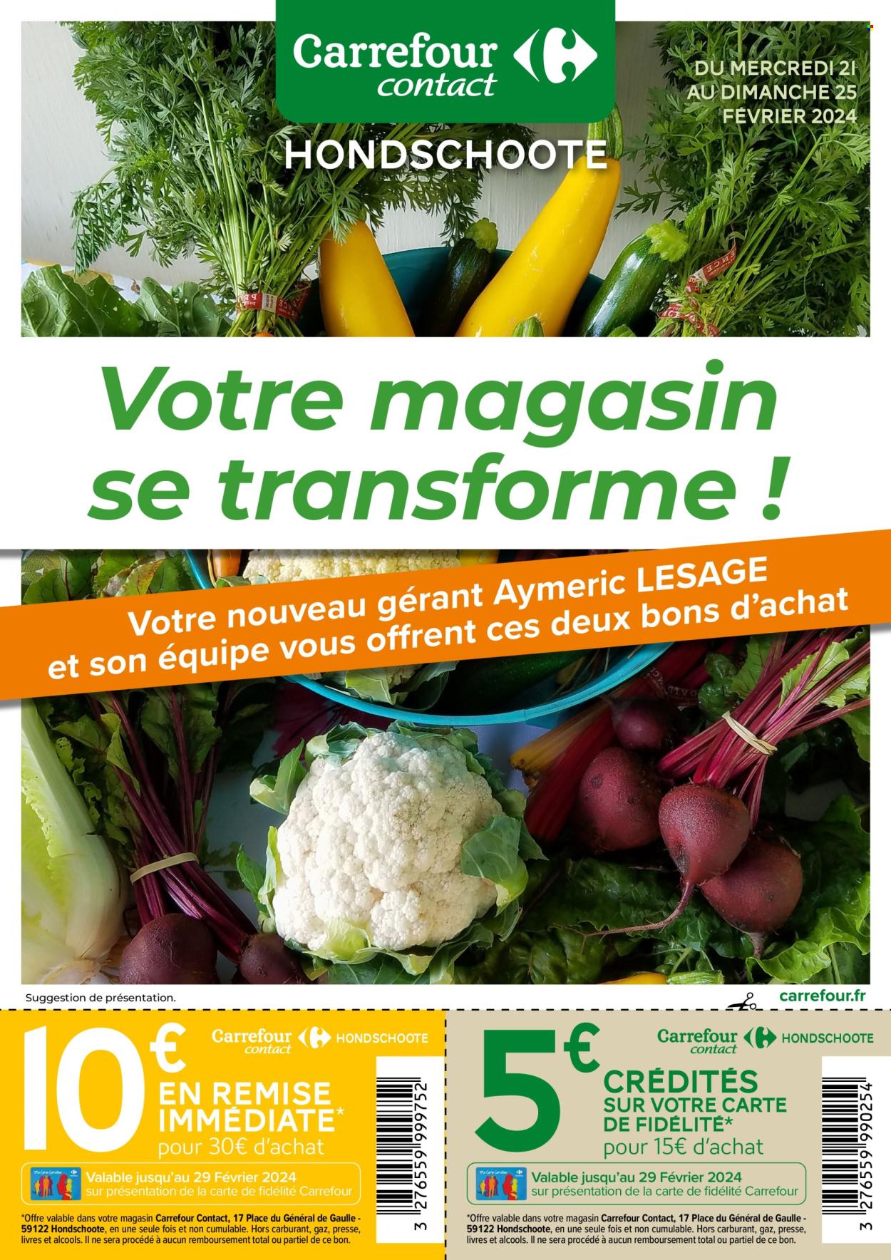Catalogue Carrefour Contact - 21/02/2024 - 25/02/2024. Page 1