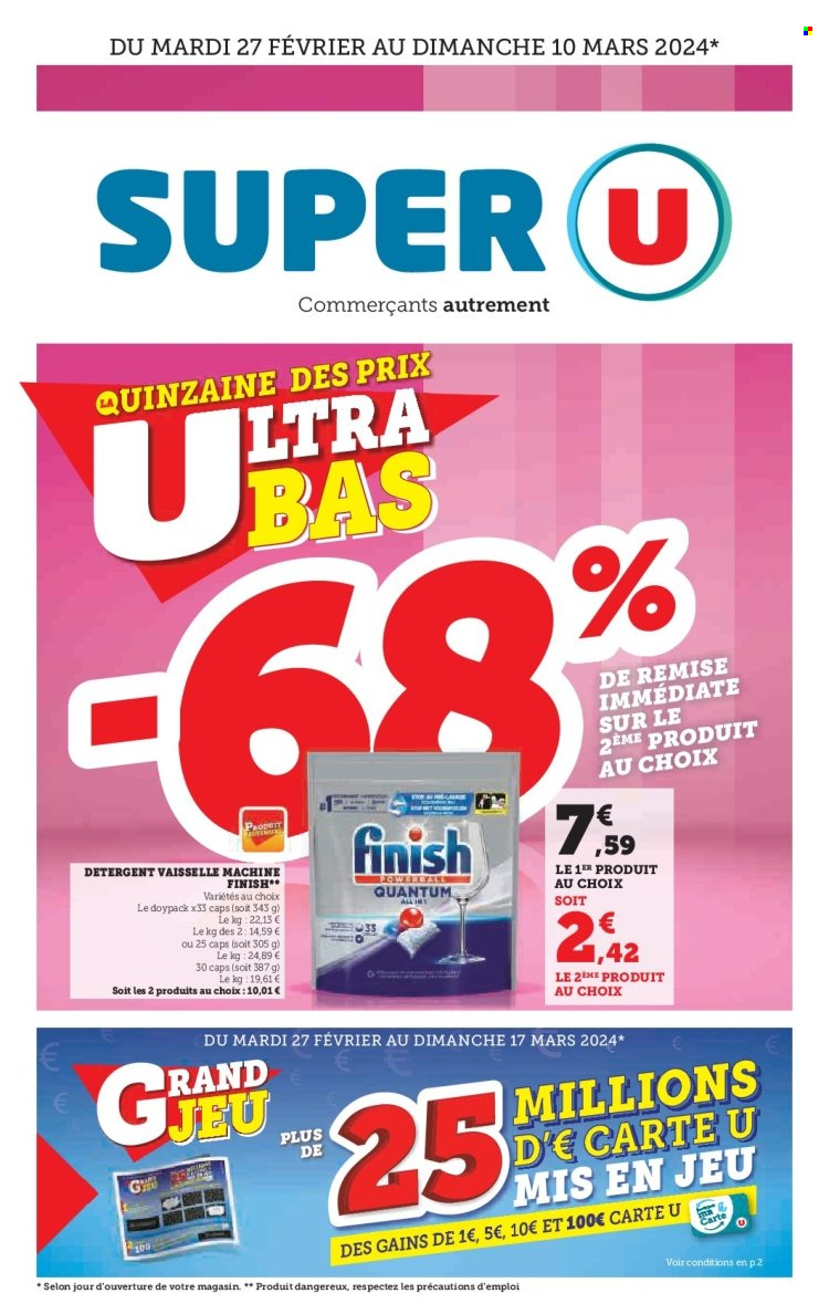 Catalogue SUPER U - 27/02/2024 - 10/03/2024. Page 1