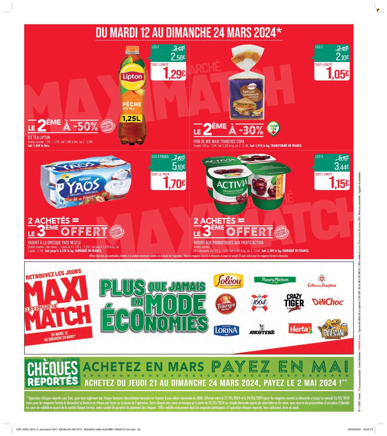 Catalogue Supermarché Match - 12/03/2024 - 24/03/2024. Page 20