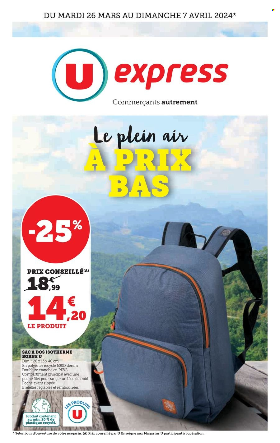 Catalogue U express - 26/03/2024 - 07/04/2024. Page 1