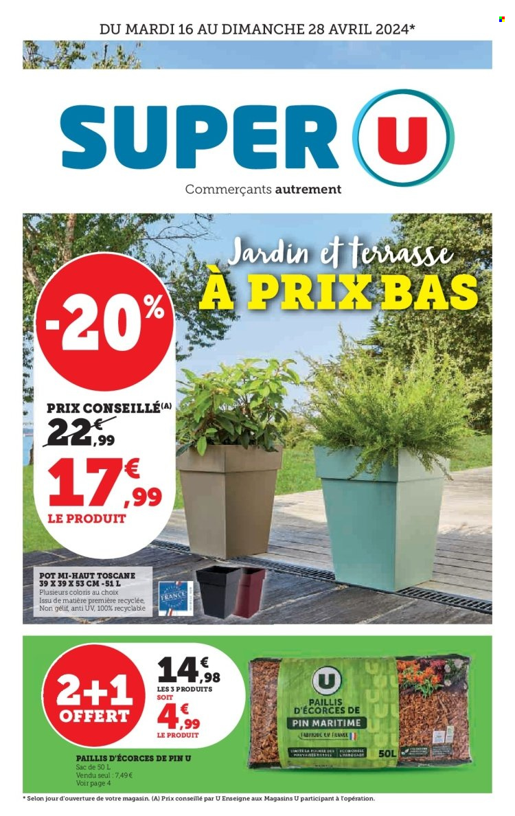 Catalogue SUPER U - 16/04/2024 - 28/04/2024. Page 1