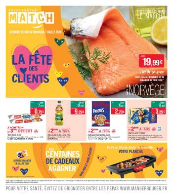 Catalogue Supermarché Match - 25/06/2024 - 07/07/2024.