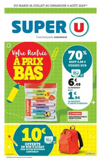 Catalogue SUPER U - 16/07/2024 - 04/08/2024.