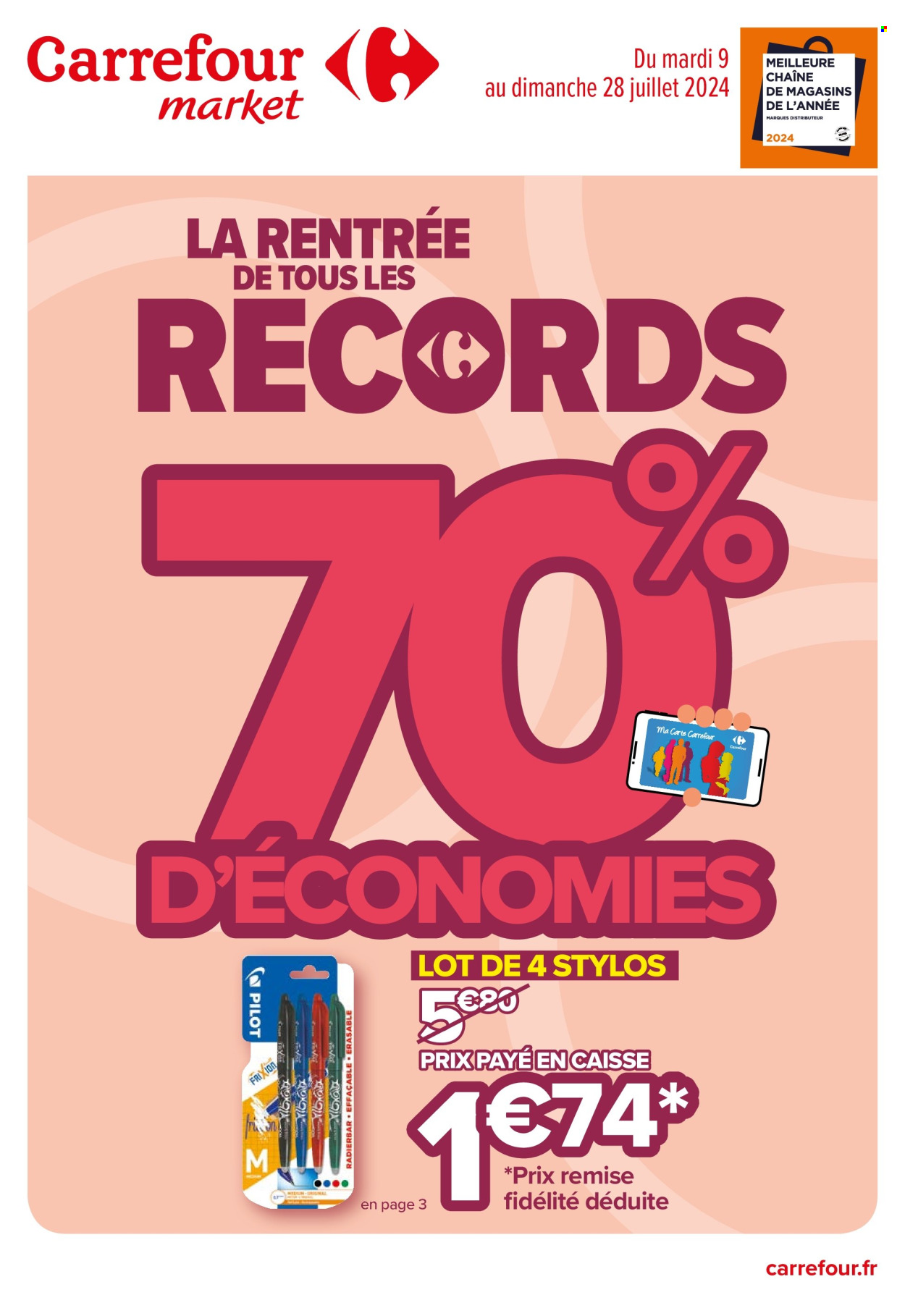 Catalogue Carrefour Market - 09/07/2024 - 28/07/2024. Page 1