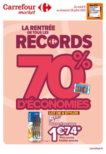 Catalogue Carrefour Market - 09/07/2024 - 28/07/2024.