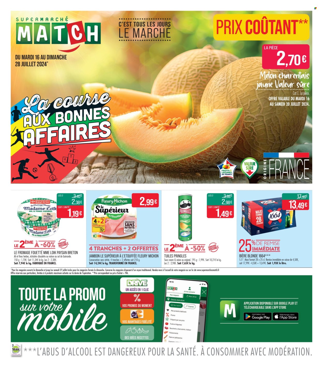 Catalogue Supermarché Match - 16/07/2024 - 28/07/2024. Page 1