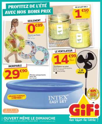 Catalogue GiFi - 23/07/2024 - 07/08/2024.