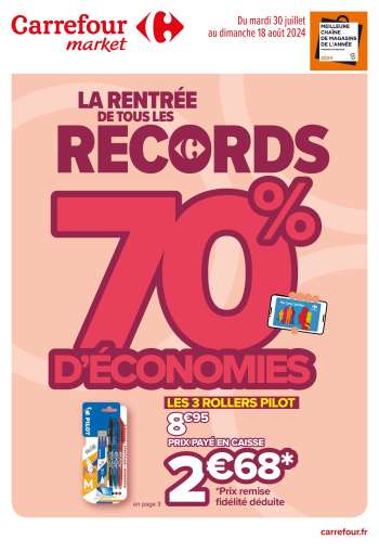 Catalogue Carrefour Market - 30/07/2024 - 18/08/2024.