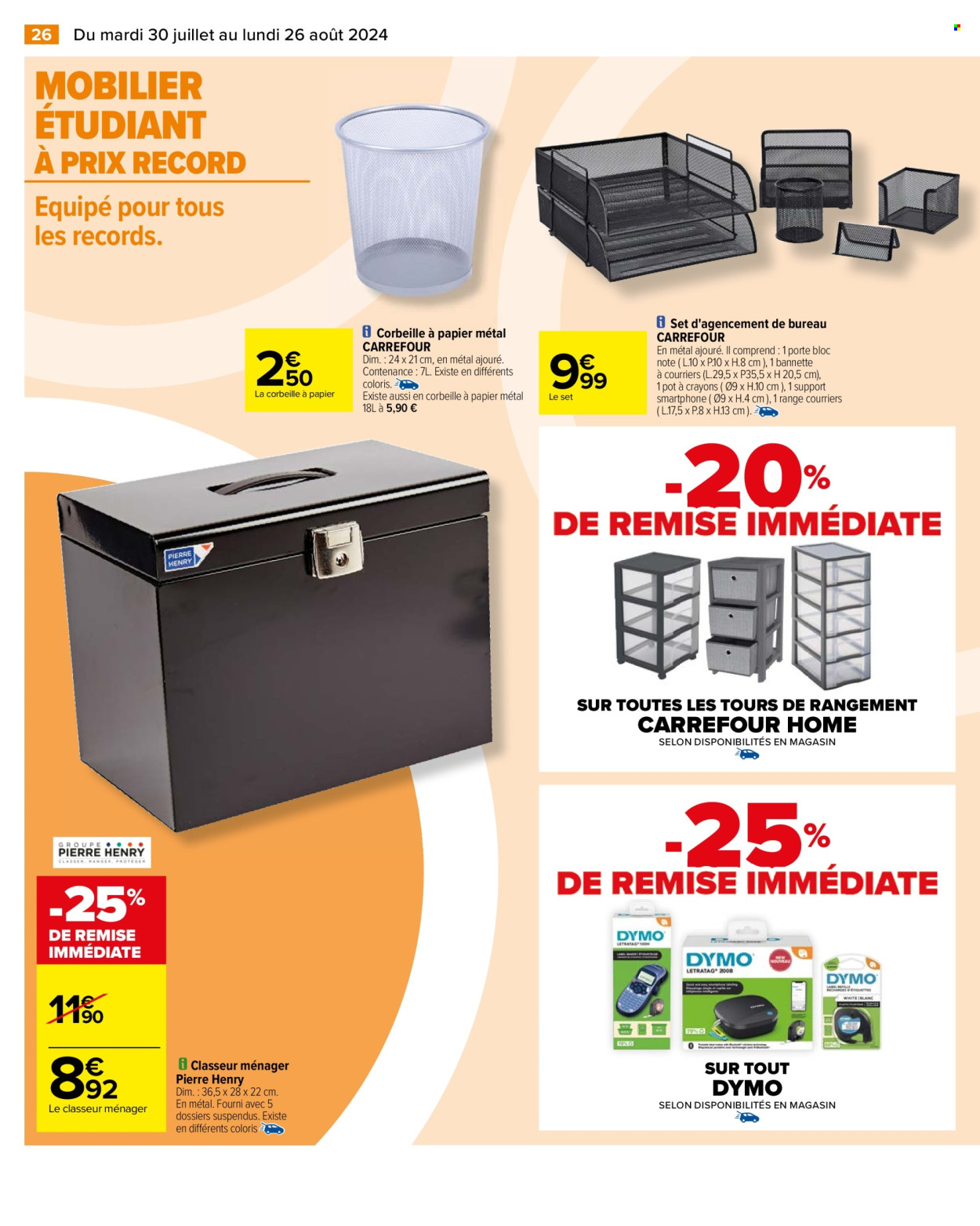 Catalogue Carrefour Hypermarchés - 30/07/2024 - 26/08/2024. Page 28