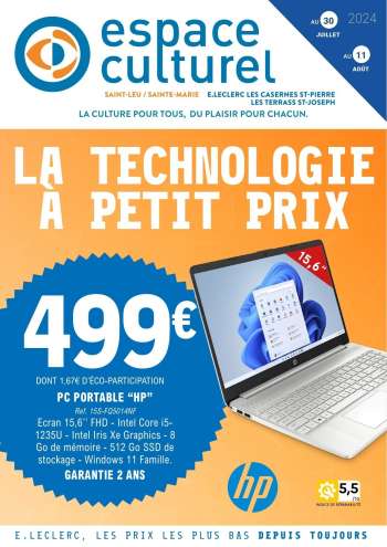 Catalogue E.Leclerc - 30/07/2024 - 11/08/2024.