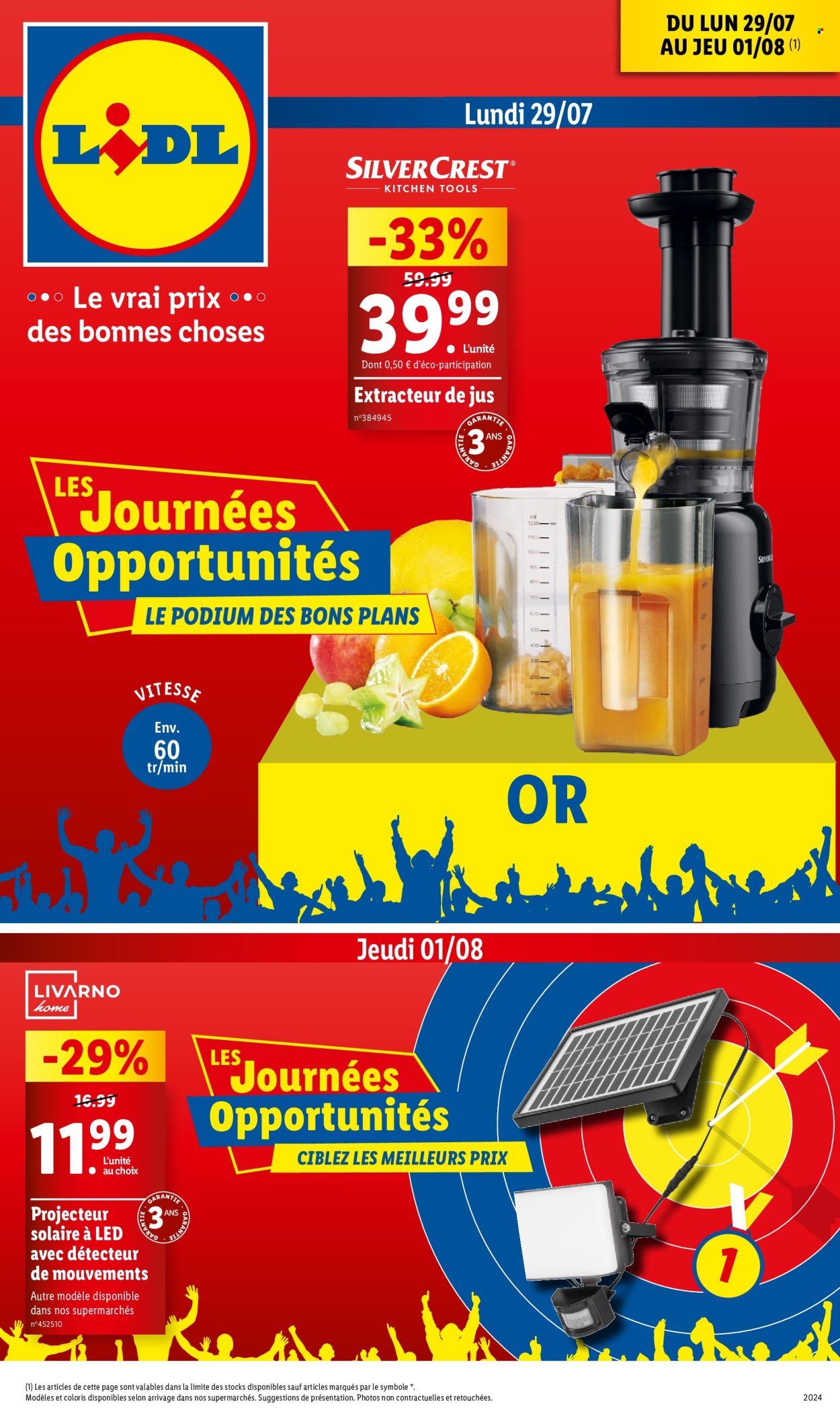 Catalogue Lidl - 29/07/2024 - 01/08/2024. Page 1