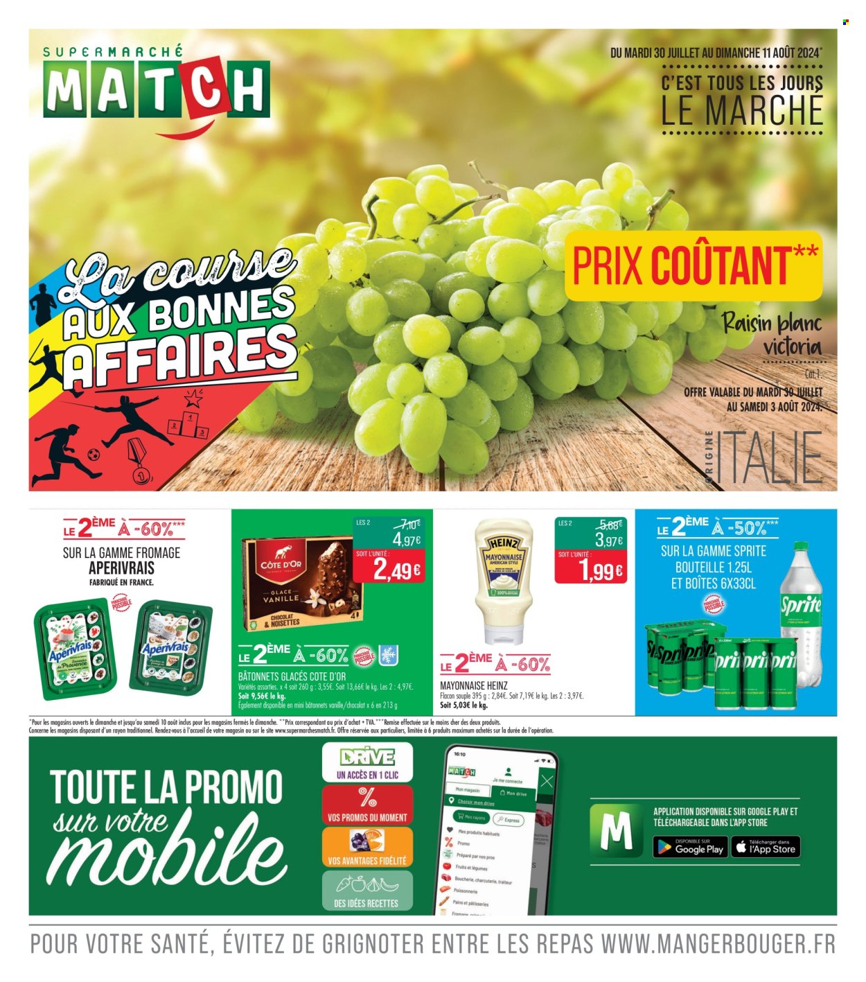 Catalogue Supermarché Match - 30/07/2024 - 11/08/2024. Page 1