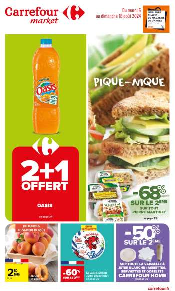 Catalogue Carrefour Market - 06/08/2024 - 18/08/2024.