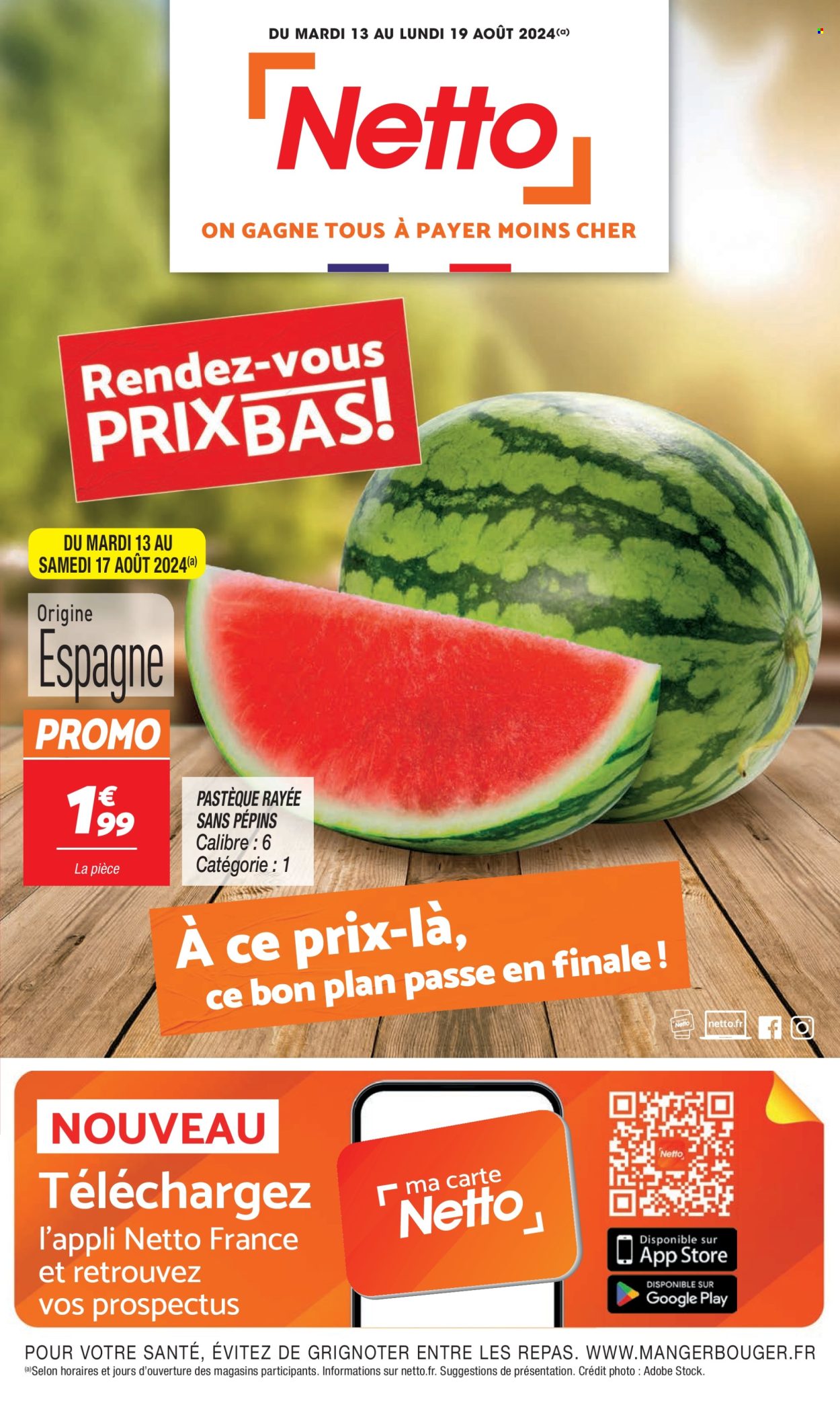 Catalogue Netto - 13/08/2024 - 19/08/2024. Page 1